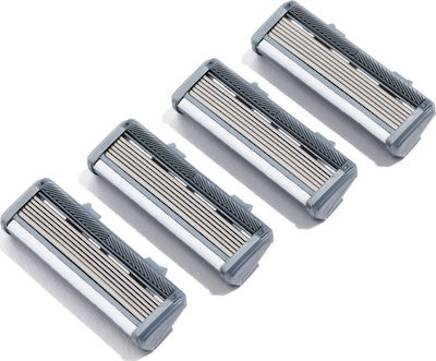 Realshave Razor with 6 Blade Replacement Heads & Lubricating Tape 8pcs