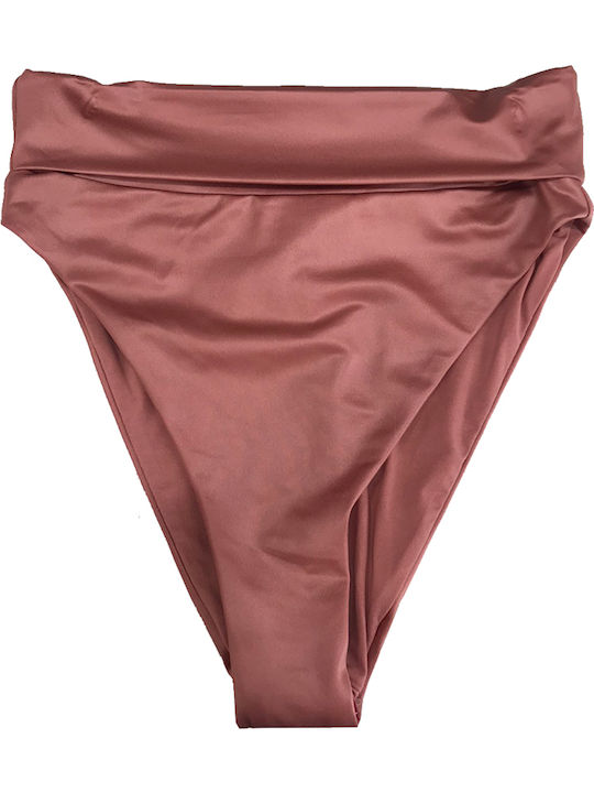 Bikini Slip Ψηλόμεσο Ροζ