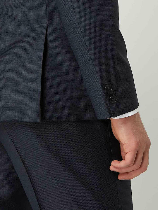 Arti204 Men's Winter Suit Jacket Slim Fit Blue