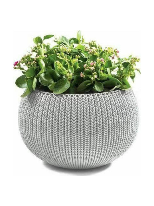 Keter Cozy Round Pot Hanging 36x22.5cm in Gray Color 26.00119