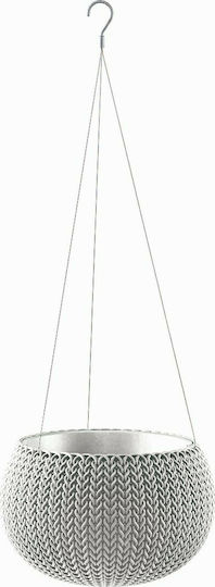 Keter Cozy Γλάστρα Λεκάνη Πλαστική Γκρι 36x36x22.5εκ.