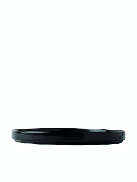 GTSA Midnight Teller Untiefe aus Porzellan Schwarz mit Durchmesser 21cm