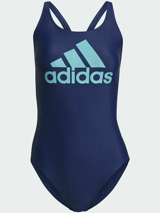 SH3.RO Big Logo Αθλητικό Ολόσωμο Μαγιό Victory Blue/Pulse Aqua