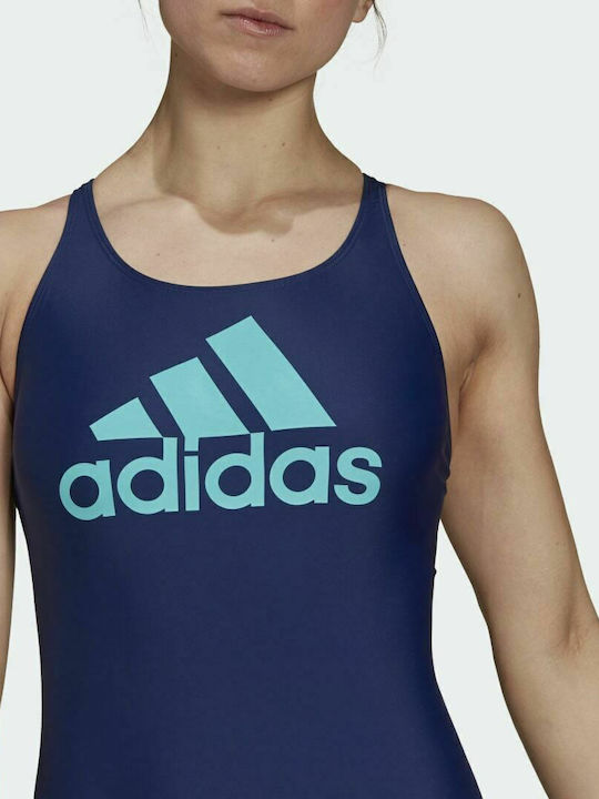 SH3.RO Big Logo Αθλητικό Ολόσωμο Μαγιό Victory Blue/Pulse Aqua