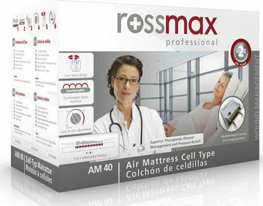 Rossmax Air Mattress With Air Chambers And Pump AM40 Tubular Anti-Bedsore Air Mattress with Pump AM40