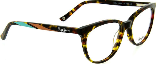Pepe Jeans Παιδικός Κοκκάλινος Σκελετός Γυαλιών Καφέ Ταρταρούγα PJ3322-C2