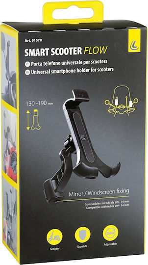 Lampa Smart Scooter Flow Mount Phone Motorcycle with Adjustable Arm for Mirror in Barra 130-190mm