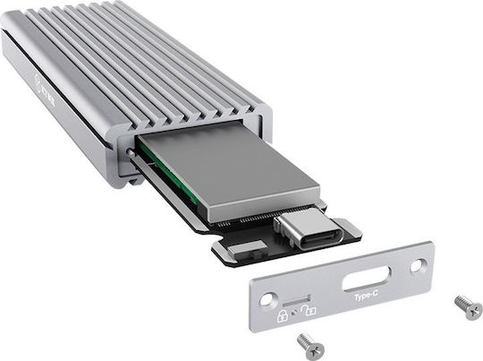 Icy Box Θήκη για Σκληρό Δίσκο M.2 PCI Express NVME με σύνδεση Type-C σε Γκρι χρώμα