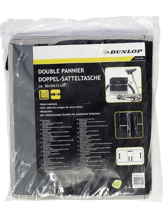 Dunlop Doppeltes Fahrradtaschen Rack Bag 13lt Schwarze