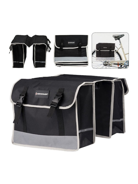 Dunlop Doppeltes Fahrradtaschen Rack Bag 13lt Schwarze