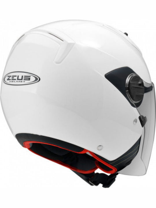 Zeus ZS-213 Alb Cască Moto Jet ECE 22.05 1050gr cu Sunvisor 28605456