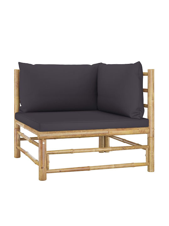 Canapea de colț Exterior Bambus cu Perne 190x65x60cm