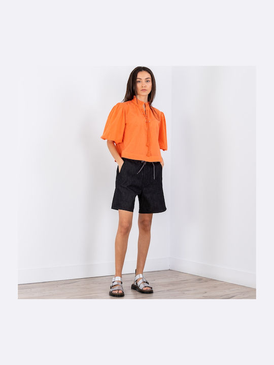 Lintell Damen Bermuda Jean Schwarz