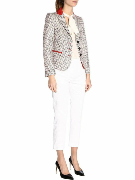 Emporio Armani Short Women's Waisted Blazer Beige 2NG25T-2M105-7890