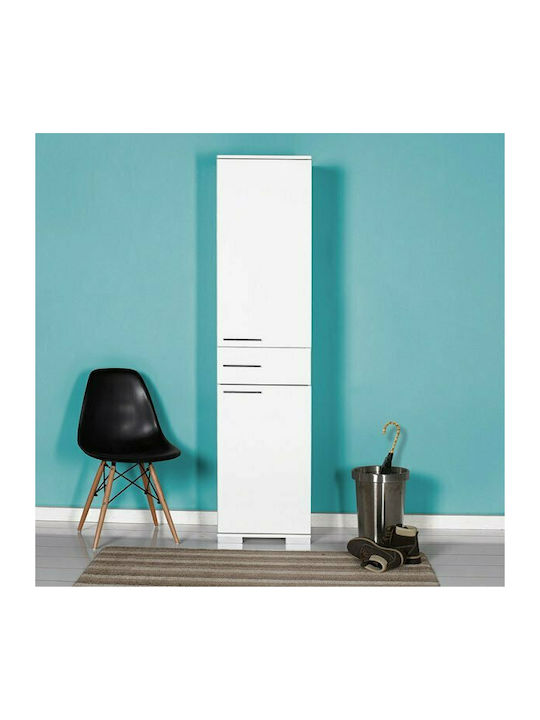 Einzeltür Kleiderschrank Diamond White 45x40x187cm