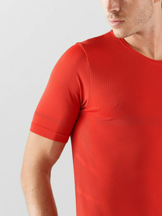 Salomon Sense Seamless Men's Athletic T-shirt Short Sleeve Red