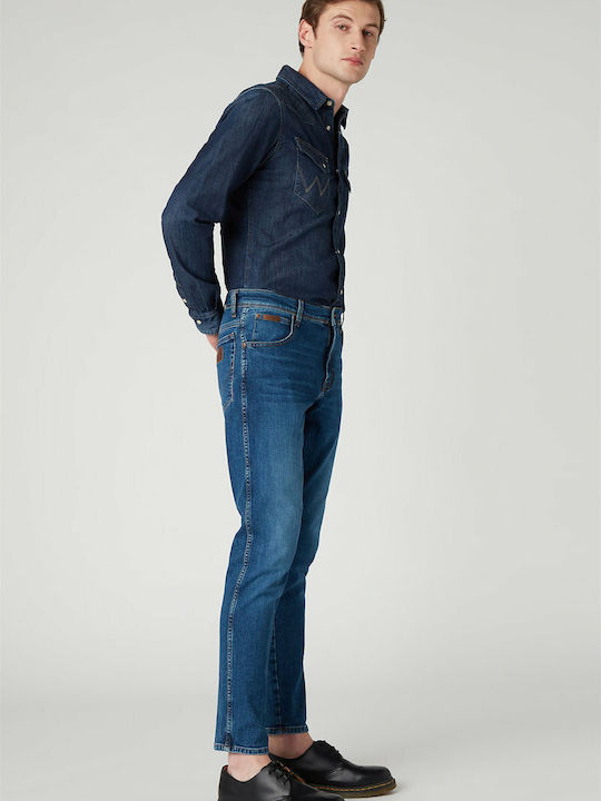 Texas Men's Jeans Pants with Slim Straight Fit Blue