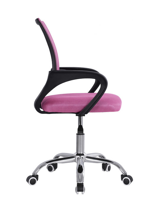 Bristone Office Chair with Fixed Arms Pink HomeMarkt