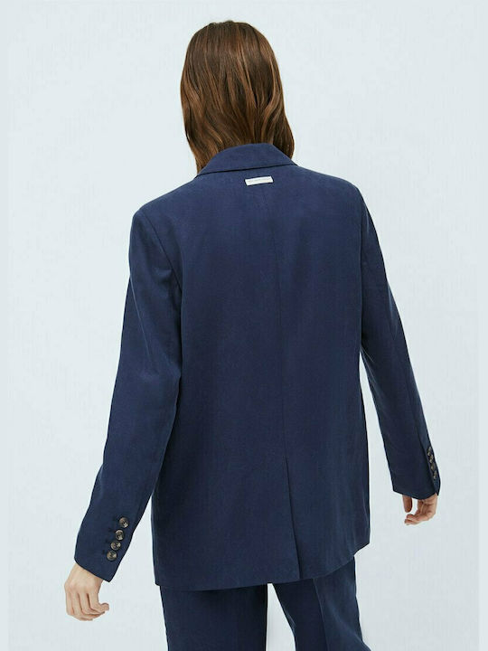 Pepe Jeans Lola Long Women's Blazer Navy Blue