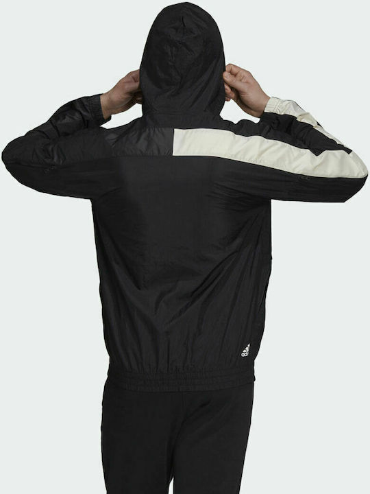 Adidas Mother Ανδρικό Μπουφάν Bomber Αντιανεμικό για Άνοιξη Μαύρο