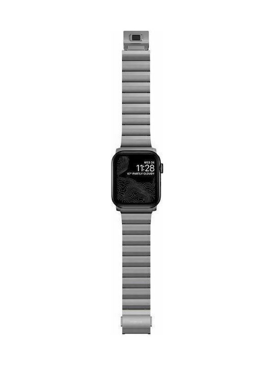 Nomad Titanium V2 Strap Λουράκι Μεταλλικό Ασημί (Apple Watch 42/44/45mm)