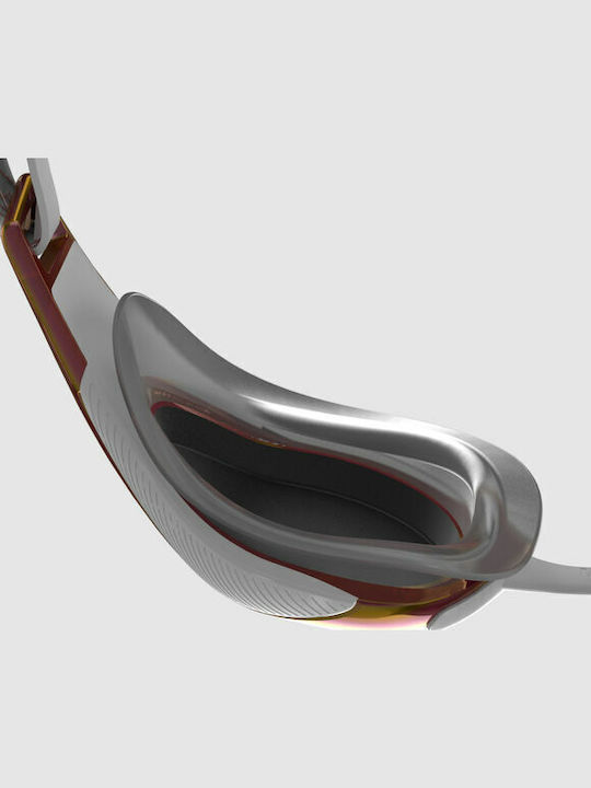 Speedo Fastskin Hyper Elite Swimming Goggles Adults with Anti-fog Lenses White