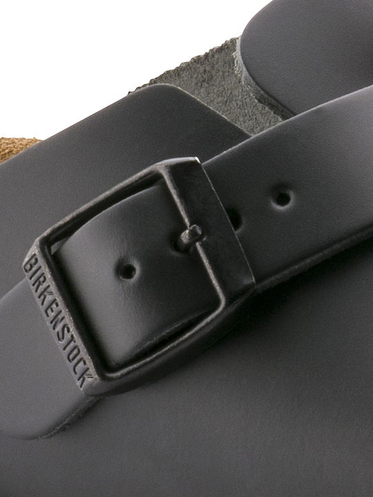 Birkenstock Boston SL Leder Clog Herren Herren Leder Anatomisch Clogs Schwarz