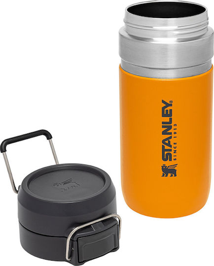 Stanley Go Quick Flip Bottle Thermos Stainless Steel BPA Free 470ml Orange with Mouthpiece