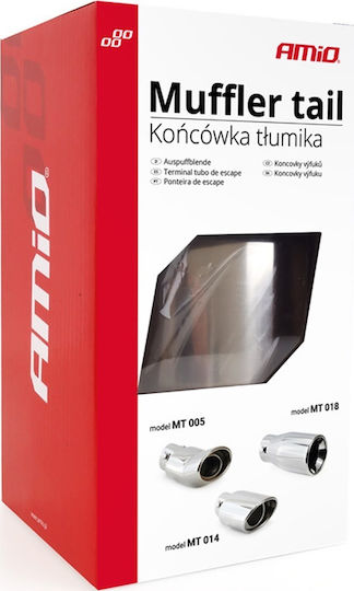 AMiO Μπούκα Εξάτμισης MT-018 Universal Στρογγυλό 50-65mm