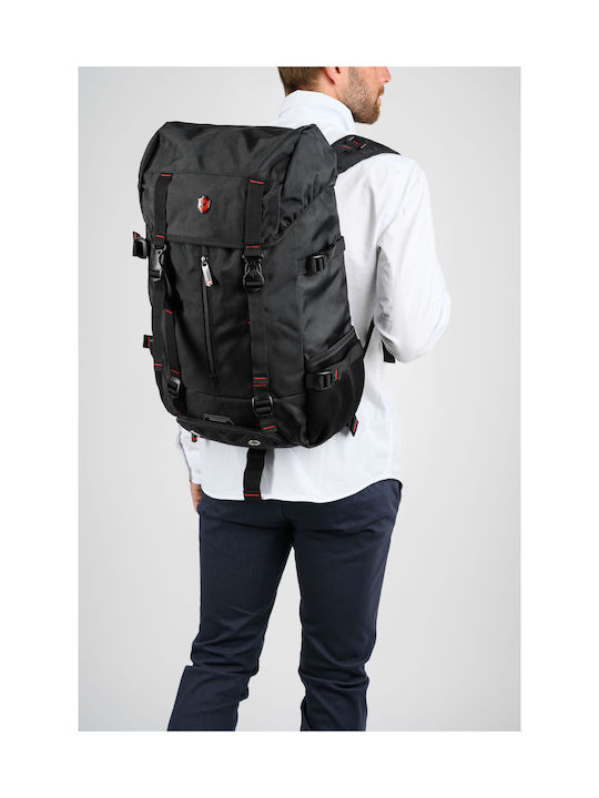 Krimcode Männlich Stoff Rucksack Schwarz KSTB21-1N0SM