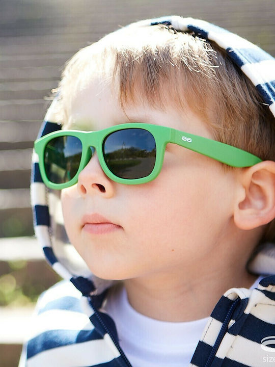 iTooTi Square Kids Sunglasses Green for 3-6 Years