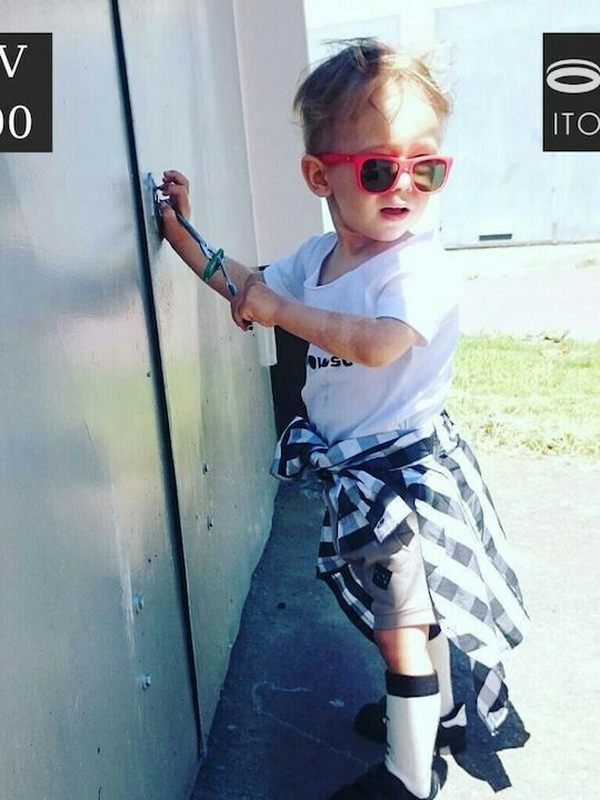 iTooTi Τετράγωνα Βρεφικά Γυαλιά Ηλίου Κόκκινα για 6-36 Μηνών
