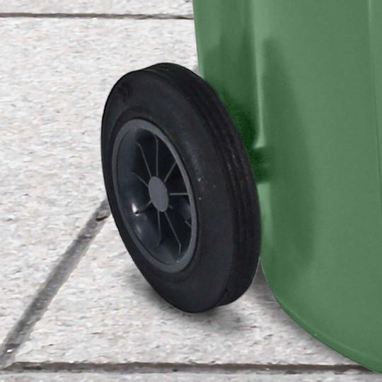 Green City International Kunststoff Gewerbliche Abfallbehälter Recycling Räder 120Es Grün