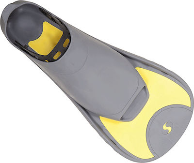 Salvas F5 Swimming / Snorkelling Fins Short Grey/Yellow 52611