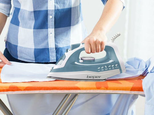 Beper Fier de Călcat cu Aburi 2400W cu Talpă din Oțel Inoxidabil și Debit Continu de Abur 25g/min