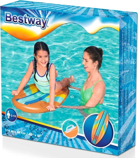 Bestway Φουσκωτό Στρώμα Θαλάσσης με Χειρολαβές Πορτοκαλί 114x46cm