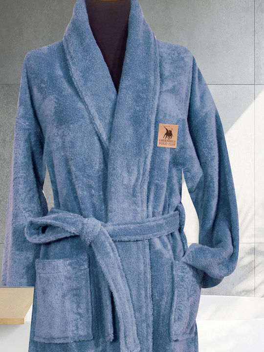 Greenwich Polo Club 2615 Collar Bathrobe Σιελ 380gr/m²