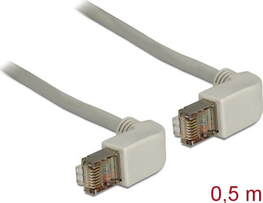 DeLock SF/UTP Kat.5e Ethernet Netzwerkkabel 0,5m Grau