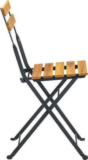 Zappeion-Stuhl Hölzernes Bistro Acacia 4Stück 40x39x79εκ.