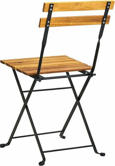 Zappeion-Stuhl Hölzernes Bistro Acacia 4Stück 40x39x79εκ.