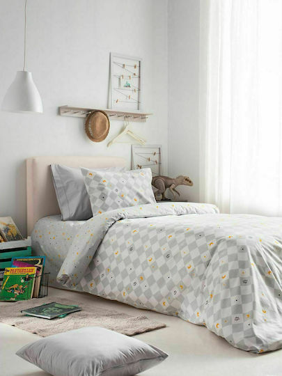 Vesta Home Dream Baby Sheets Set Crib Cotton Gray 120x165cm 3pcs