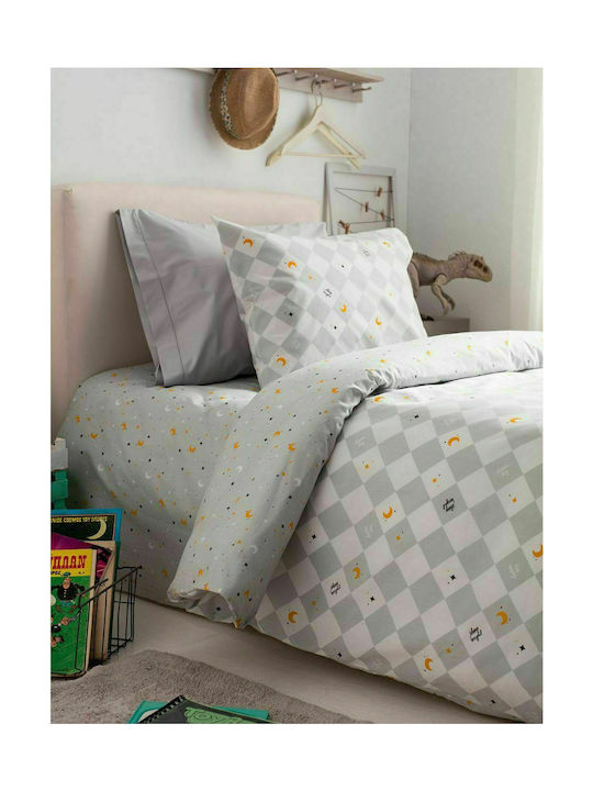 Vesta Home Σετ Βρεφικά Σεντόνια Κούνιας Βαμβακερά Dream Γκρι 120x165εκ. 3τμχ