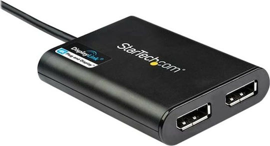 StarTech Converter USB-A male to DisplayPort 2x female 1pcs USB32DP24K60