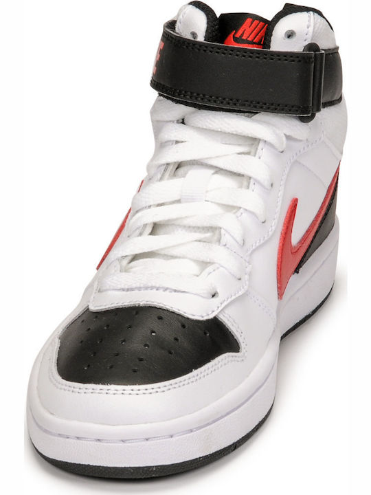 Court Borough Mid Παιδικά Sneakers High με Σκρατς Λευκά CD7782-110