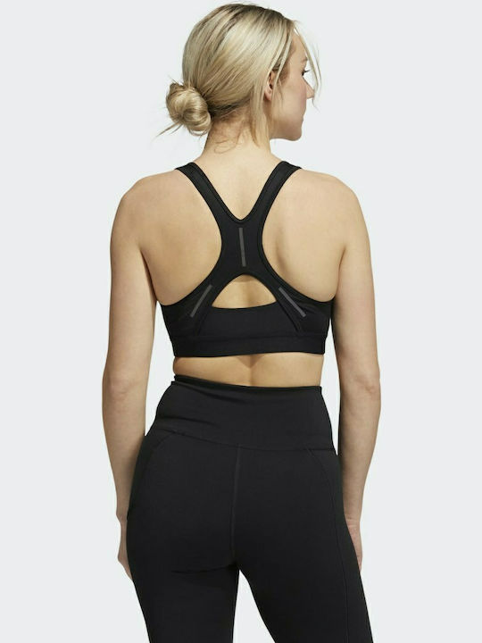 adidas Believe This Medium Support Reflective Women's Sports Bra with Removable Padding Black