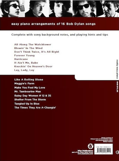 Music Sales Really Easy Piano Παρτιτούρα για Πιάνο Bob Dylan