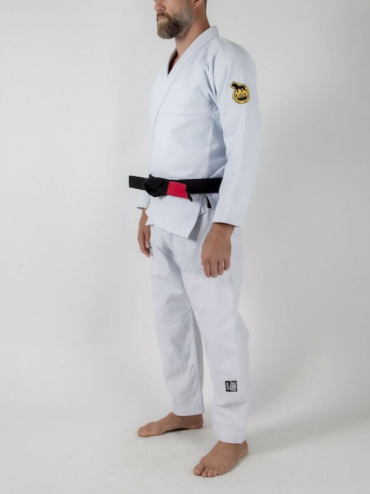Maeda Beast Series Tiger Gi Bărbați Uniforme Jiu Jitsu brazilian Alb