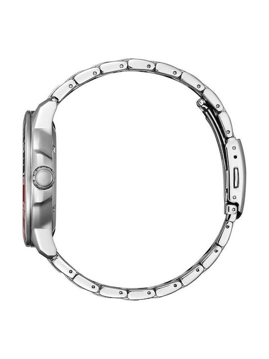 Citizen Ανδρικό Ρολόι 46mm Eco - Drive με Ασημί Μεταλλικό Μπρασελέ