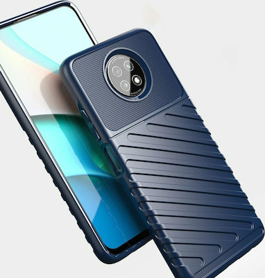 Hurtel Thunder Silicone Back Cover Durable Blue (Redmi Note 9T)