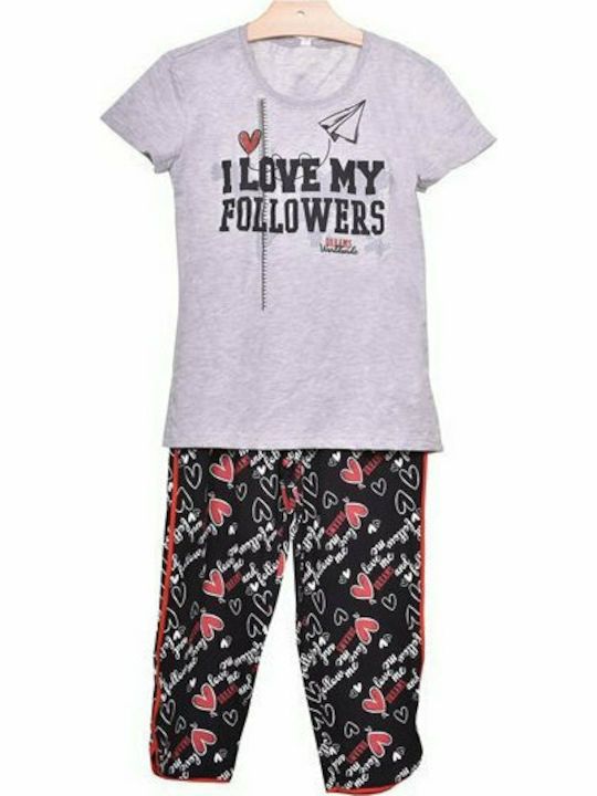 Dreams by Joyce Sommer Damen Pyjama-Set Baumwolle Beige